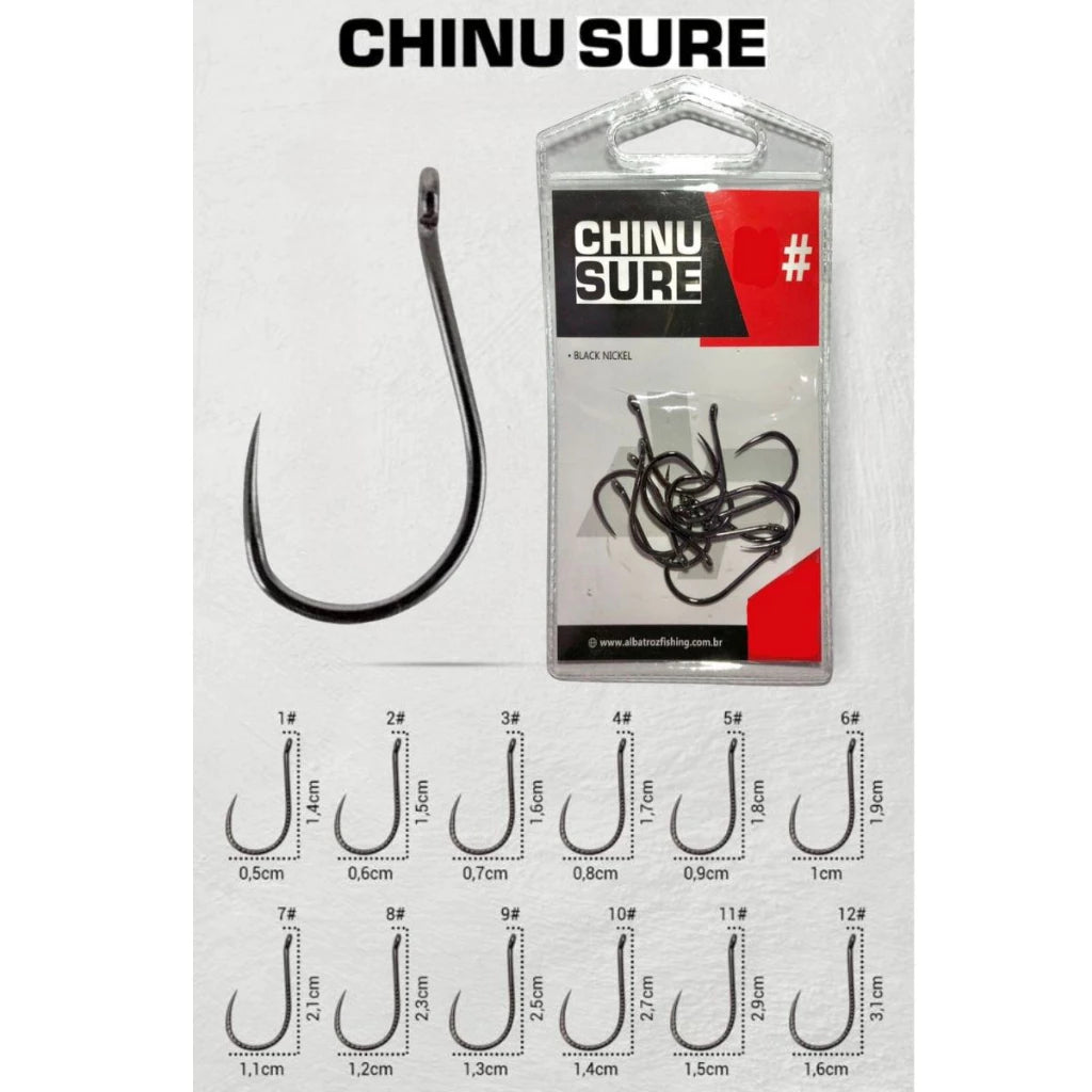 Anzol Chinu Sem fisga Kit 3x Albatroz