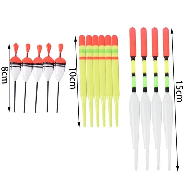 Kit de 15 Boias Palito P/ Pesca de Tilápias e Lambaris