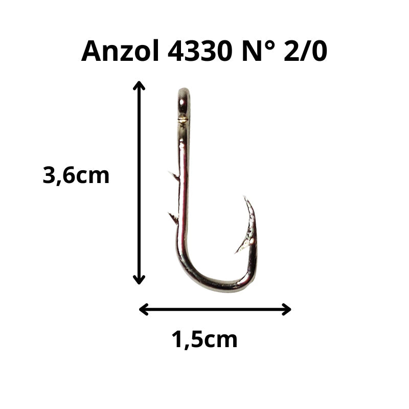 Estojo Anzol De Pesca Marine Grande Espinhel 80 Uni