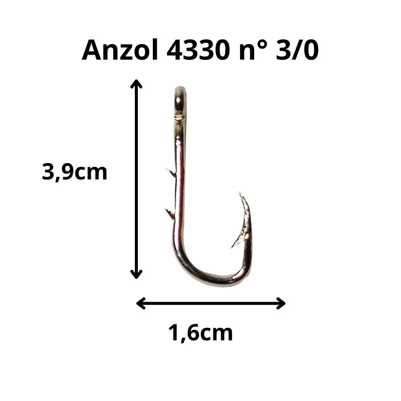 Estojo Anzol De Pesca Marine Grande Espinhel 80 Uni